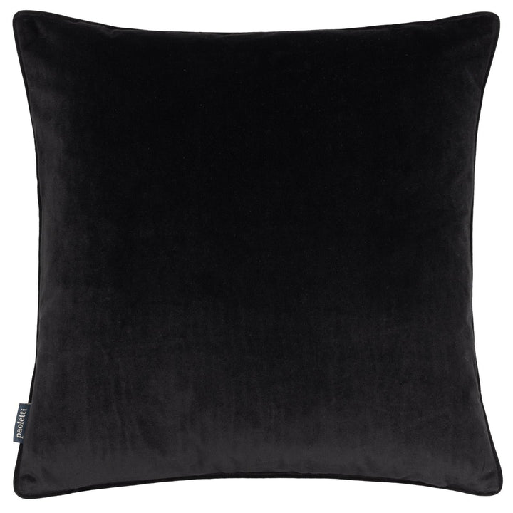 Tayanna Black Metallic Velvet Cushion Cover 20" x 20" - Ideal