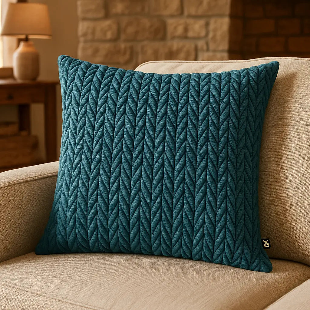 Laurence Llewelyn-Bowen Amory Velvet Cushion Cover 43cm x 43cm - Teal