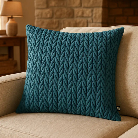 Laurence Llewelyn-Bowen Amory Velvet Cushion Cover 43cm x 43cm - Teal