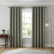 Temple Velvet Blackout Eyelet Ring Top Curtains - Silver