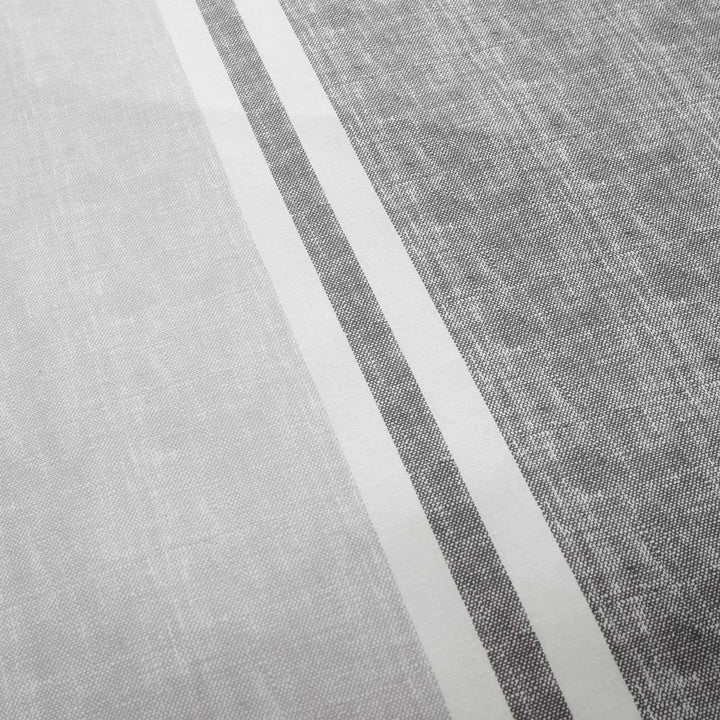Textured Banded Stripe Charcoal Duvet Cover Set - Ideal