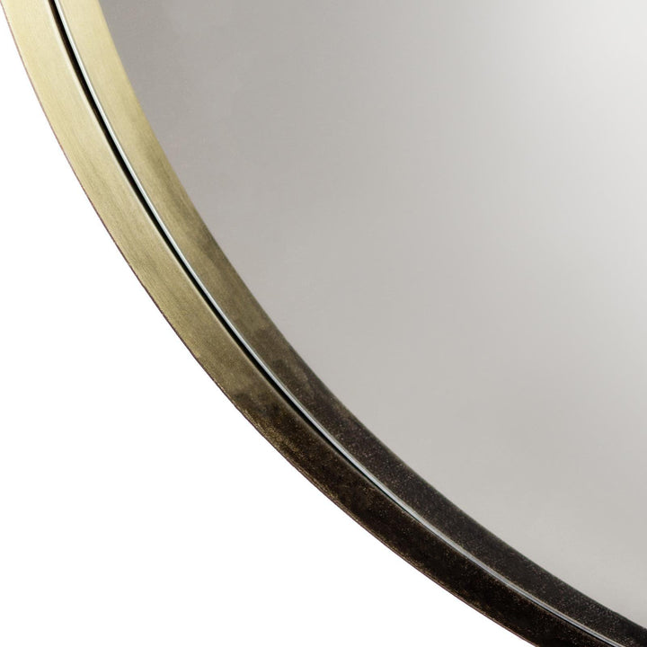 Thin Deep Edge Round Wall Mirror Brass - Ideal