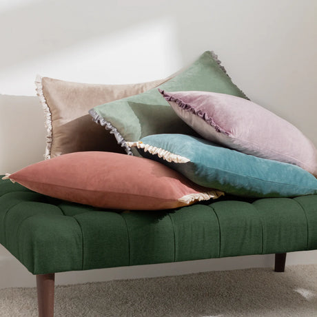 Tilly Velvet Poached Pear + Shell Cushion Cover 30cm x 50cm - additional product view 4