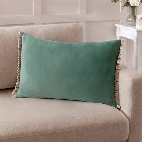 Tilly Velvet Duck Egg / Pumice Cushion Cover or Filled Cushion - additional product view 1