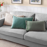 Tilly Velvet Duck Egg / Pumice Cushion Cover or Filled Cushion - additional product view 5
