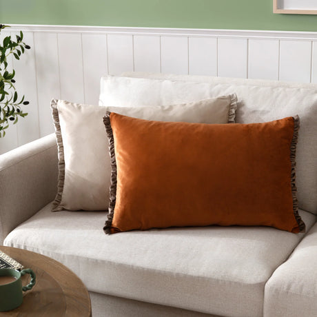 Tilly Velvet Oyster + Lace Cushion Cover or Filled Cushion - additional product view 5