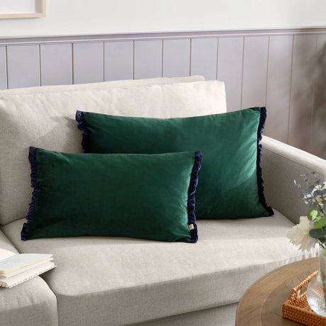 Tilly Velvet Pine / Navy Cushion Cover or Filled Cushion - additional product view 5