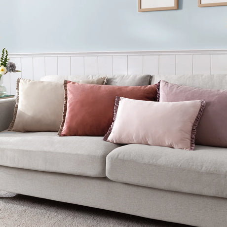 Tilly Velvet Pink / Heather Cushion Cover or Filled Cushion - additional product view 5