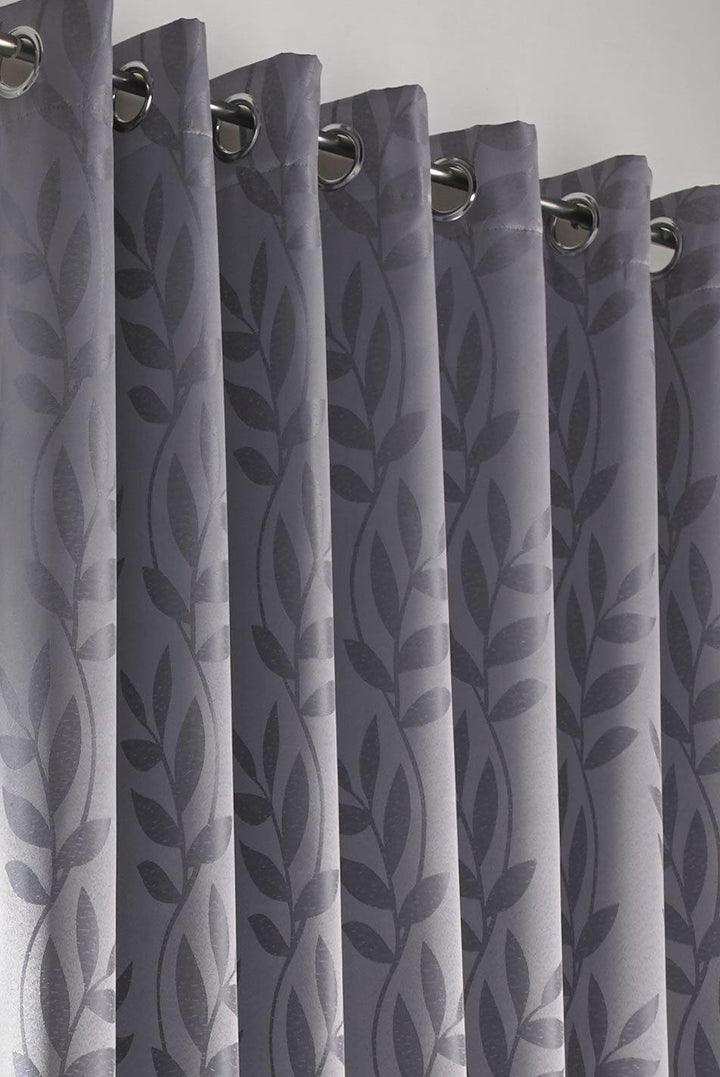 Tivoli Eyelet Curtains Silver 90" x 72" - Ideal