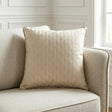 Tokyo Embossed Geometric Cushion Cover 17x17" 43x43cm - Cream
