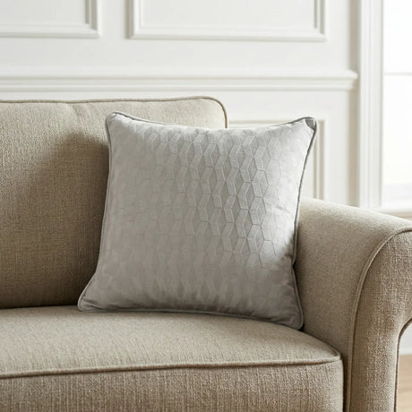 Tokyo Embossed Geometric Cushion Cover 17x17" 43x43cm 4
