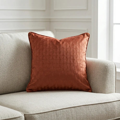 Tokyo Embossed Geometric Cushion Cover 17x17" 43x43cm 7