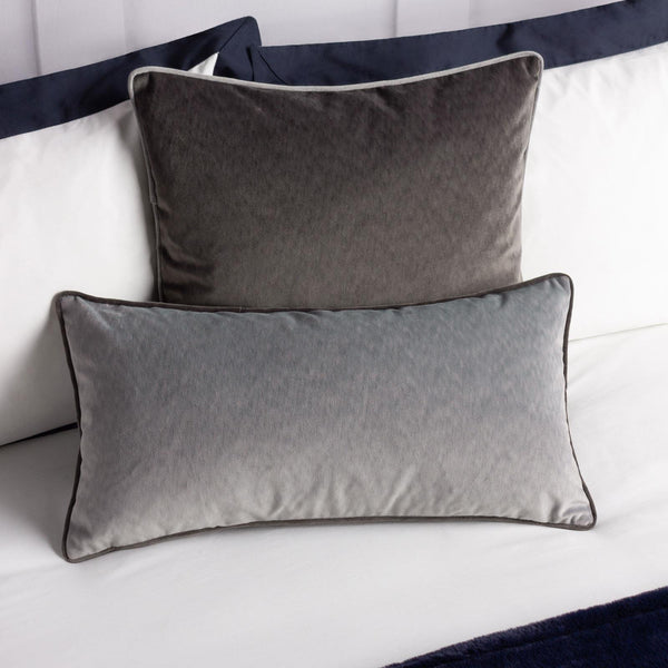 Torto Charcoal & Silver Velvet Cushion Cover 20" x 20" - Ideal