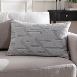Tresse Velvet Glacier Grey Cushion Cover or Filled Cushion 40cm x 60cm - additional product view 1