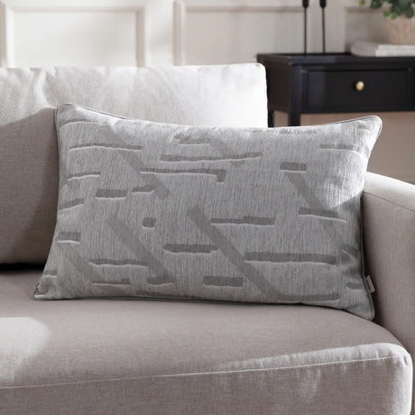 Tresse Velvet Glacier Grey Cushion Cover or Filled Cushion 40cm x 60cm - additional product view 1