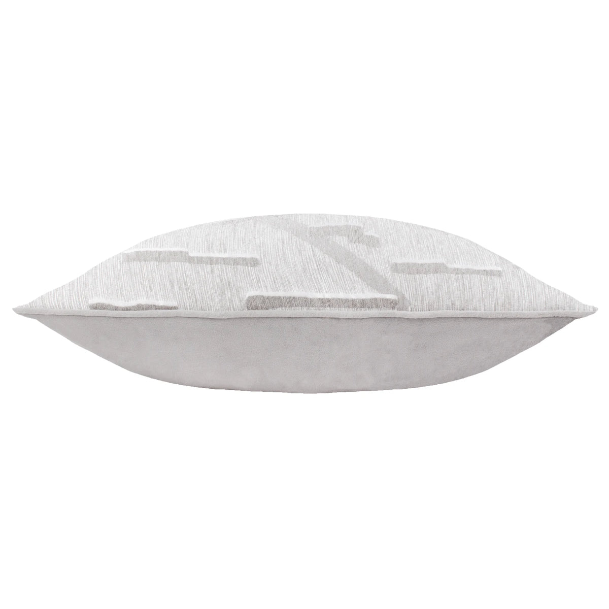 Tresse Velvet Glacier Grey Cushion Cover or Filled Cushion 40cm x 60cm - additional product view 3