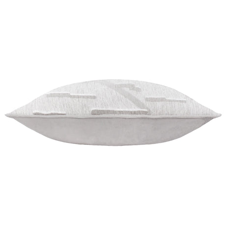 Tresse Velvet Glacier Grey Cushion Cover or Filled Cushion 40cm x 60cm - additional product view 3