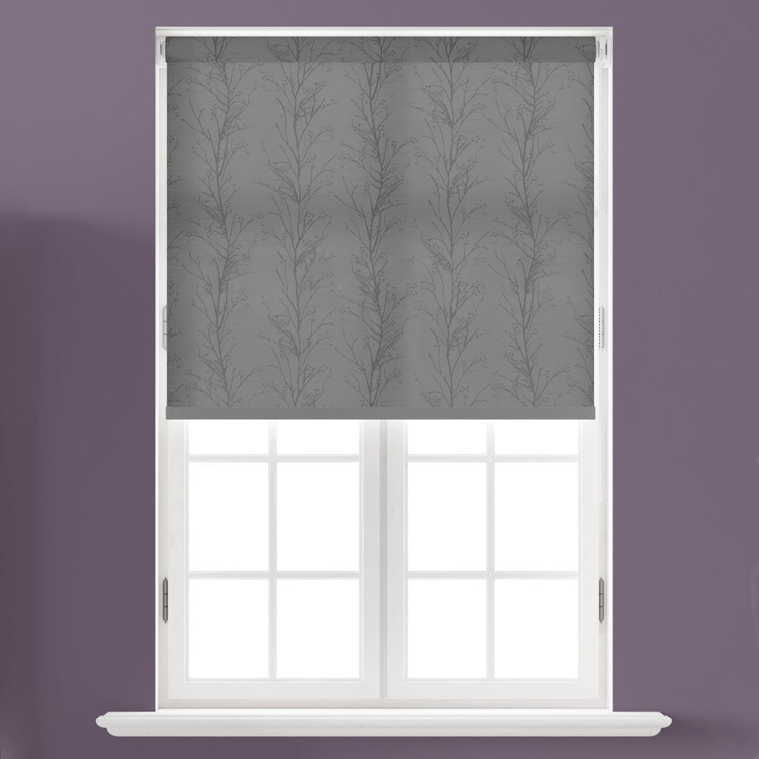 Treviso Graphite Dim Out Made to Measure Roller Blind - Ideal