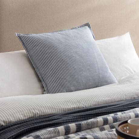 Truro Stripe 100% Cotton Cushion Cover Skyline 45 x 45cm - image 1