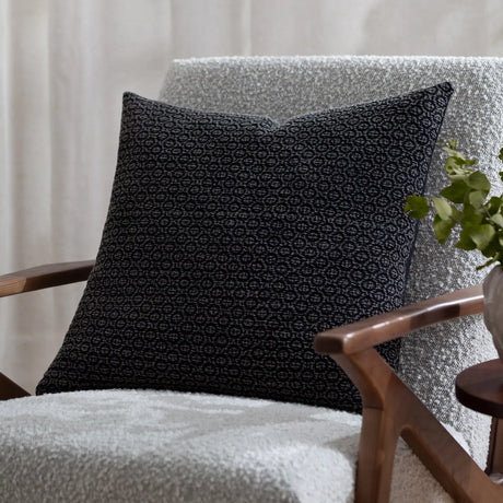 Tryfan 100% Cotton Black Cushion Cover or Filled Cushion 50cm x 50cm - additional product view 1
