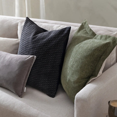 Tryfan 100% Cotton Black Cushion Cover or Filled Cushion 50cm x 50cm - additional product view 6