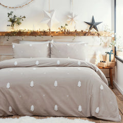 Tufted Trees Natural 100% Cotton Duvet Cover Set
