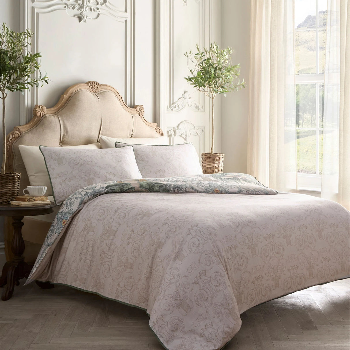 Tuscan Garden Green 100% Cotton Duvet Cover Set - product image 4
