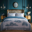Tuscan Toile Blue 100% Cotton Duvet Cover Set - main product image
