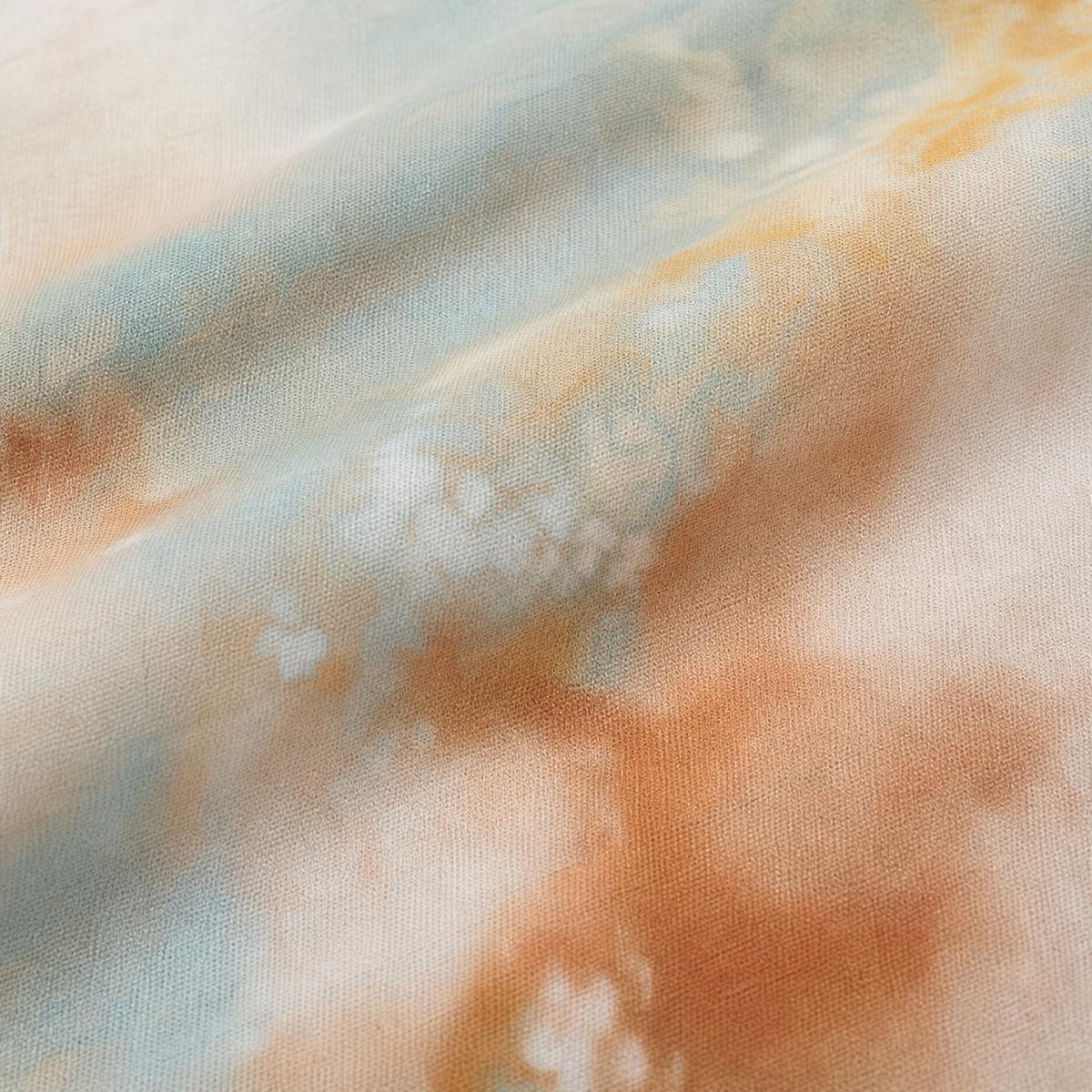 Macro close-up of the natural fabric on the Tuscany Cotton Duvet Cover Set