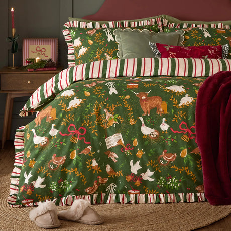 Twelve Days Frill Reversible Duvet Cover Set image 4