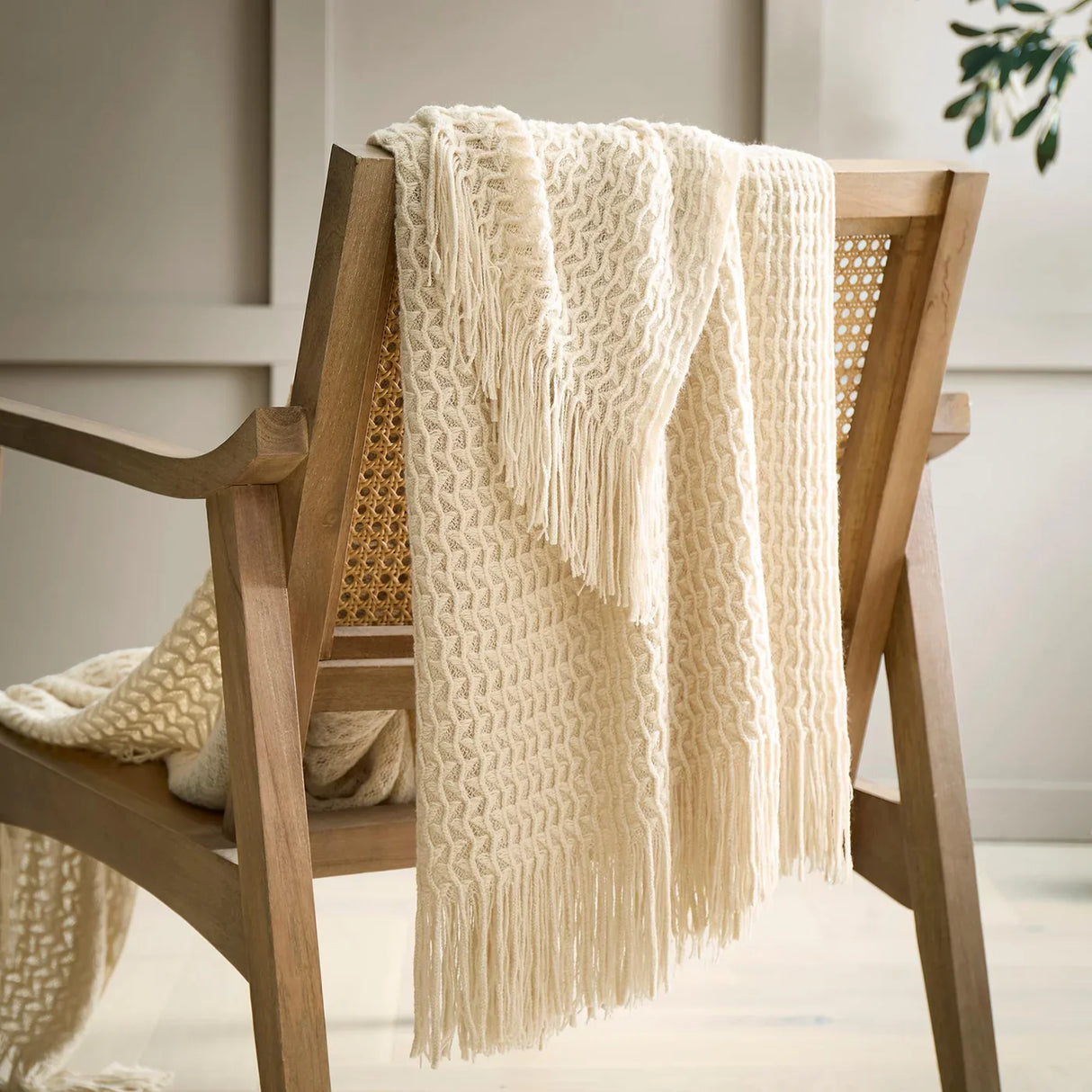 Appletree Loft Textured Knit Throw Soft Acrylic Blue 130cm x 180cm 5