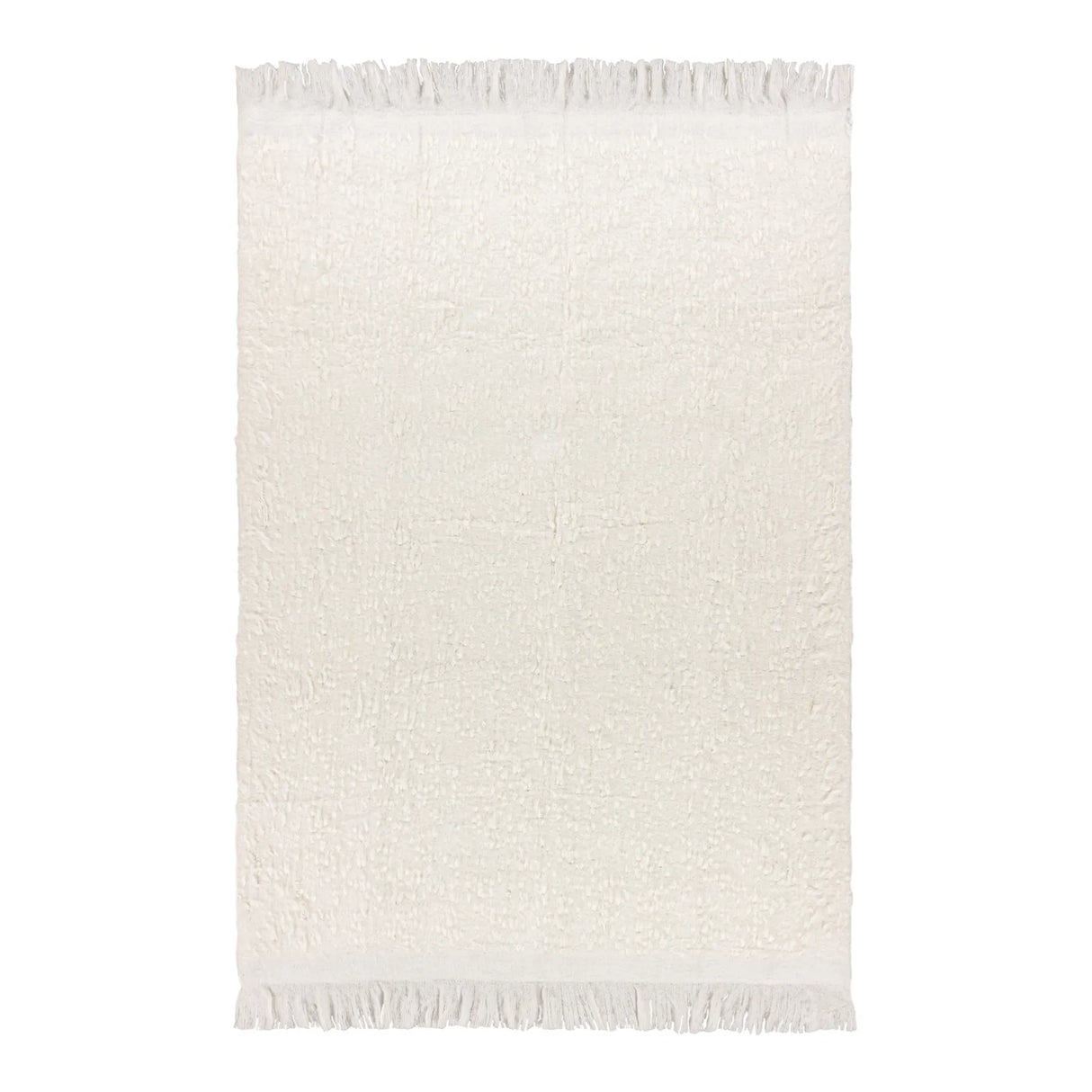 Ulsmere Boucle Fringed Throw Ecru 130 x 180cm - image 4