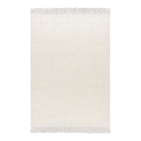 Ulsmere Boucle Fringed Throw Ecru 130 x 180cm - image 4