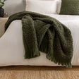 Ulsmere Boucle Fringed Throw Lichen 130 x 180cm - image 1