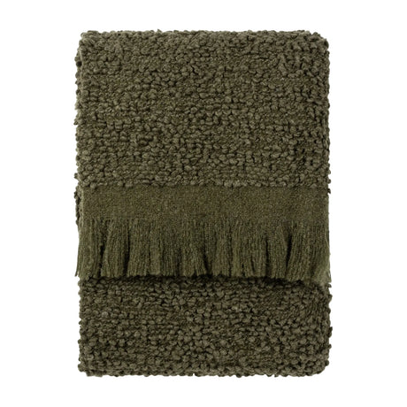 Ulsmere Boucle Fringed Throw Lichen 130 x 180cm - image 2