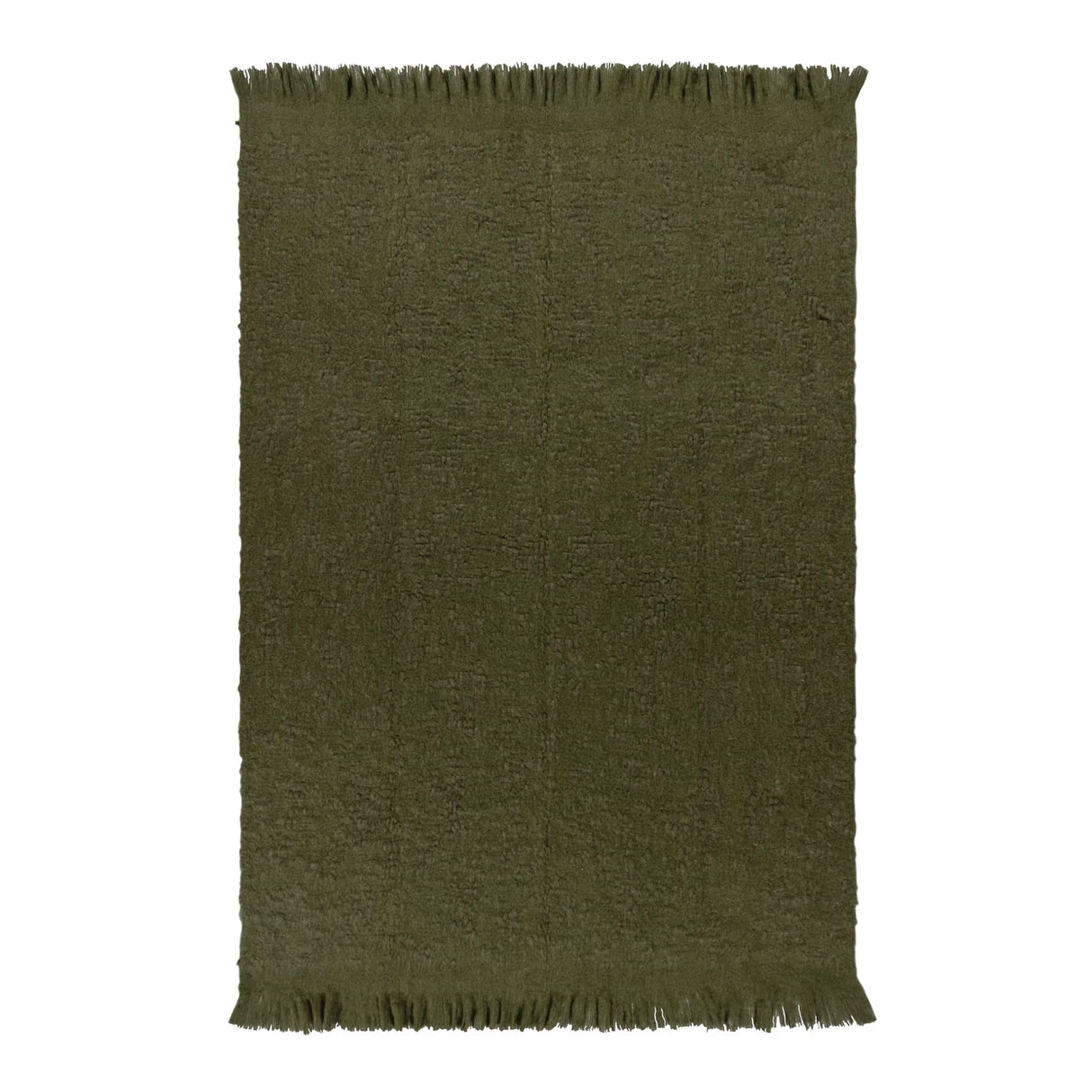 Ulsmere Boucle Fringed Throw Lichen 130 x 180cm - image 4