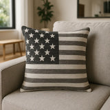 American Flag Chenille Cushion Cover 18" x 18" by Rapport Home