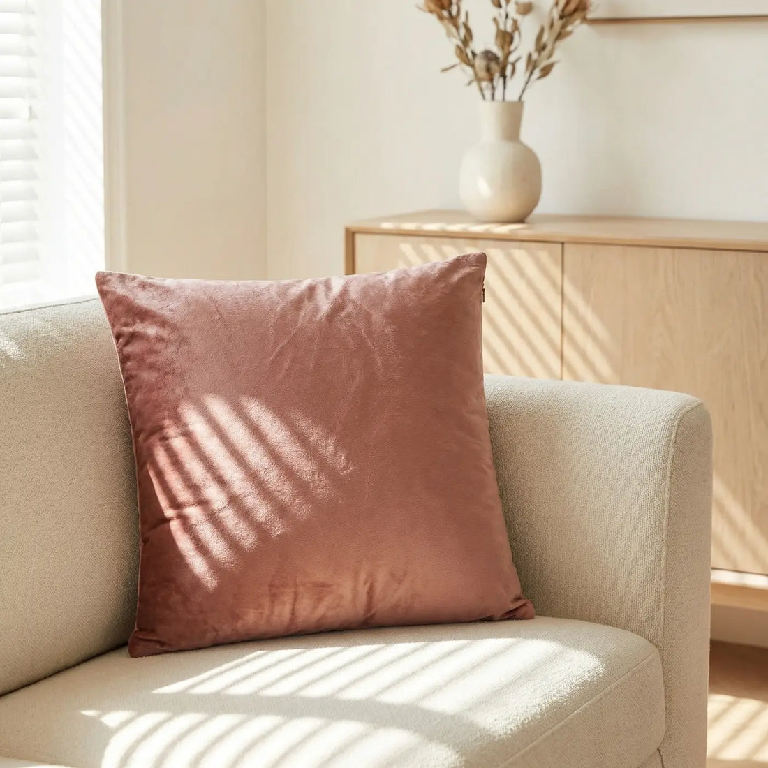Soft Touch Velvet Blush Cushion Cover 45cm x 45cm
