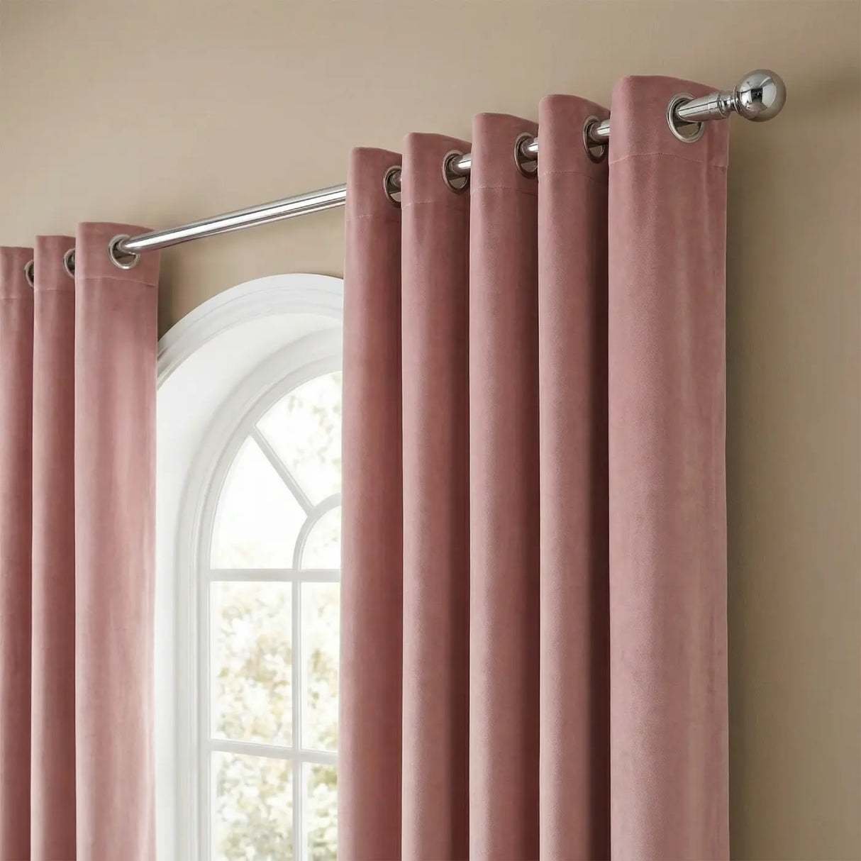 Velvet Blackout Eyelet Ring Top Curtains 2