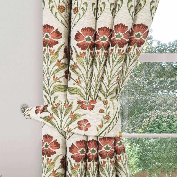 Vermont Tapestry Tie Backs Terracotta - Ideal
