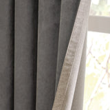 Verso Reversible Suede-look Blackout Eyelet Curtains Charcoal - image 4