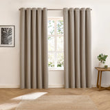 Verso Reversible Suede-look Blackout Eyelet Curtains Charcoal - image 5