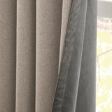 Verso Reversible Suede-look Blackout Eyelet Curtains Charcoal - image 6