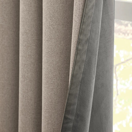 Verso Reversible Suede-look Blackout Eyelet Curtains Charcoal - image 6