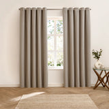 Verso Reversible Suede-look Blackout Eyelet Curtains Green - image 5