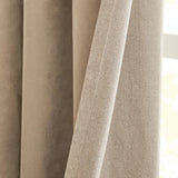 Verso Reversible Suede-look Blackout Eyelet Curtains Mocha - image 4