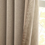 Verso Reversible Suede-look Blackout Eyelet Curtains Mocha - image 6