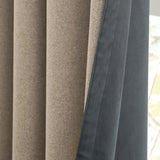 Verso Reversible Suede-look Blackout Eyelet Curtains Petrol - image 6