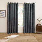 Verso Reversible Suede-look Blackout Eyelet Curtains Petrol - image 7