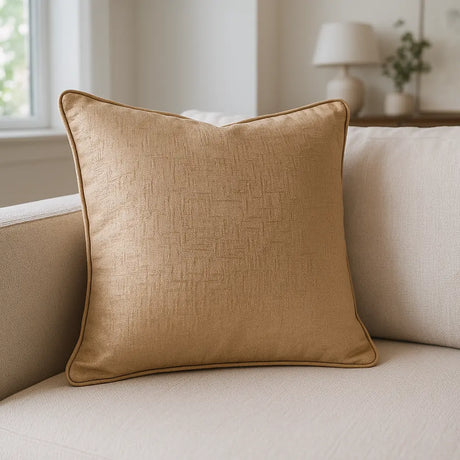 Vogue Embossed Cushion Cover 17" x 17" (43cm x 43cm) - Latte
